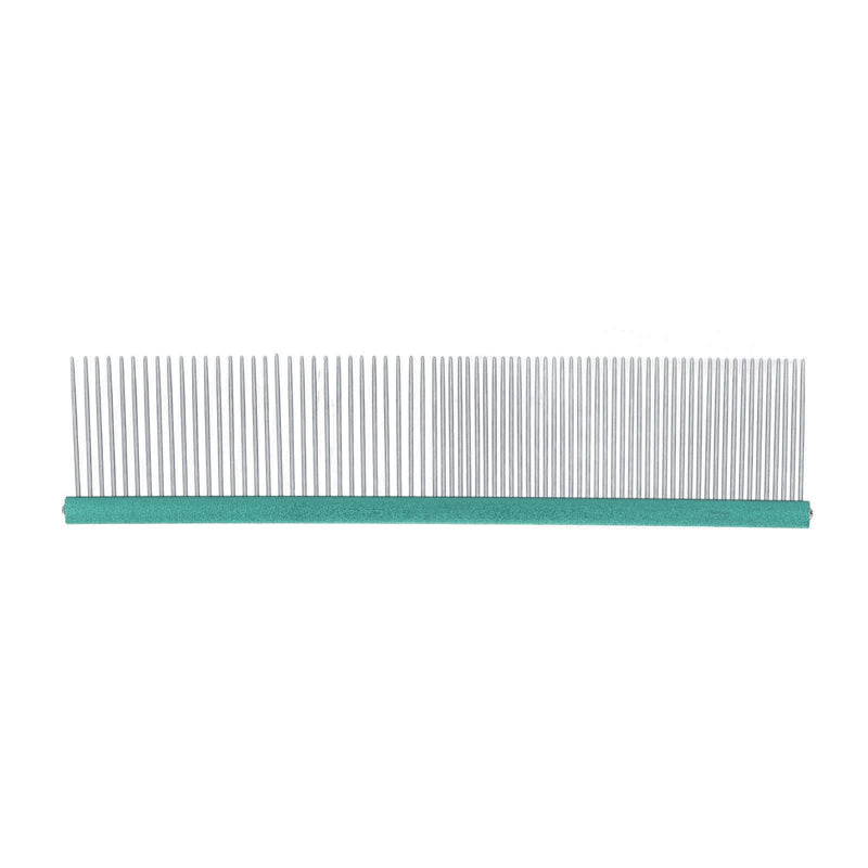Generic Greyhound Comb for Dogs, Metal Dog Comb with Rounded Ends, Green Green 13cm/5.1in