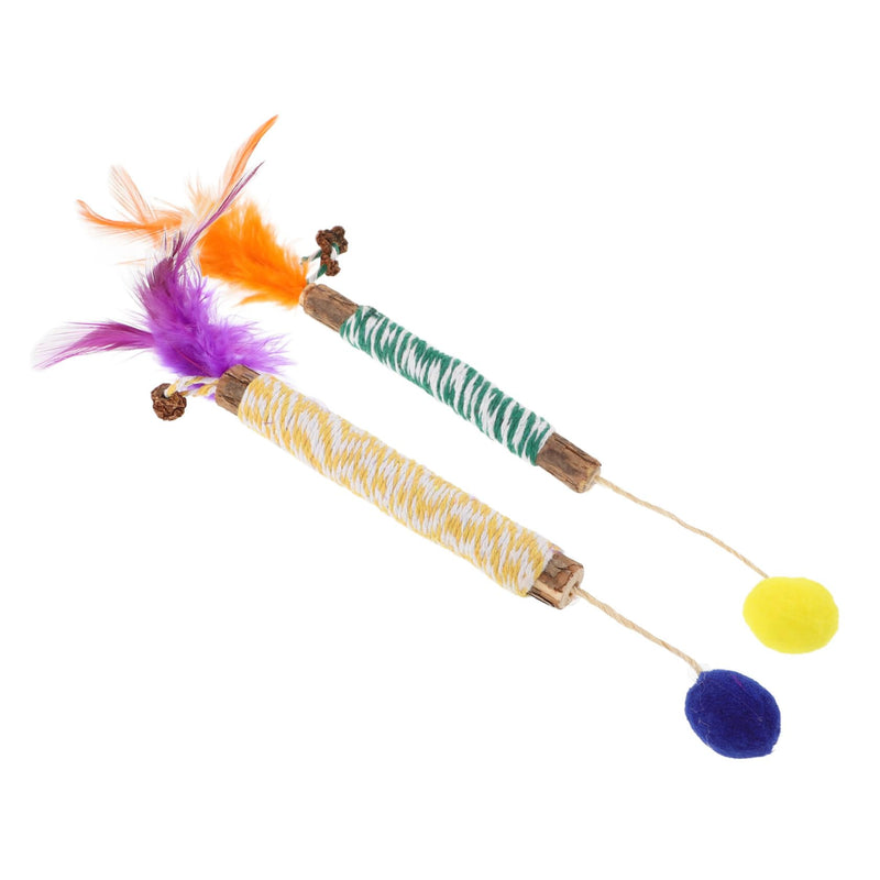 minkissy 2 pcs Silvervine Cat Toy Stick made of Actinidia Polygama Chew Toy for Teething Cats for Indoor Cats for Dental Cleaning and Entertainment