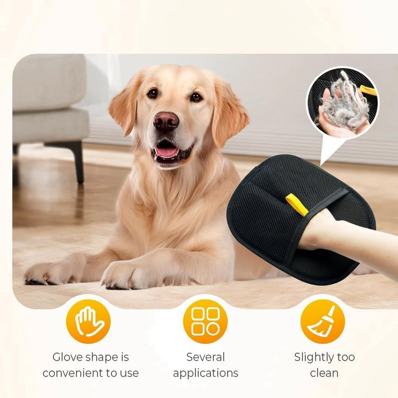 Yomi Pet Hair Remover Glove, Cat Grooming Gloves, Reusable Static Removal Glove for Pet Hair, Versatile Dog Grooming Gloves for Couch, Furniture, Carpet, Car Seat (1PCS) - PawsPlanet Australia