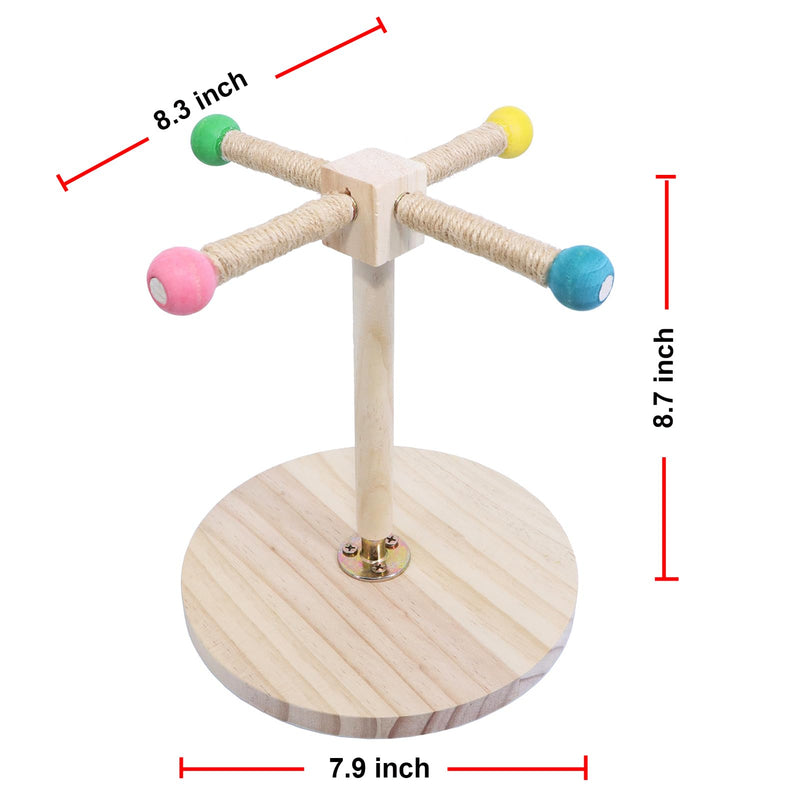 Bird Stand Perch, Portable Tabletop Bird Perch,Interactive Spin Training Bird Toys for Small Medium Parrots Parakeets Conures Lovebirds or Cockatiels - PawsPlanet Australia