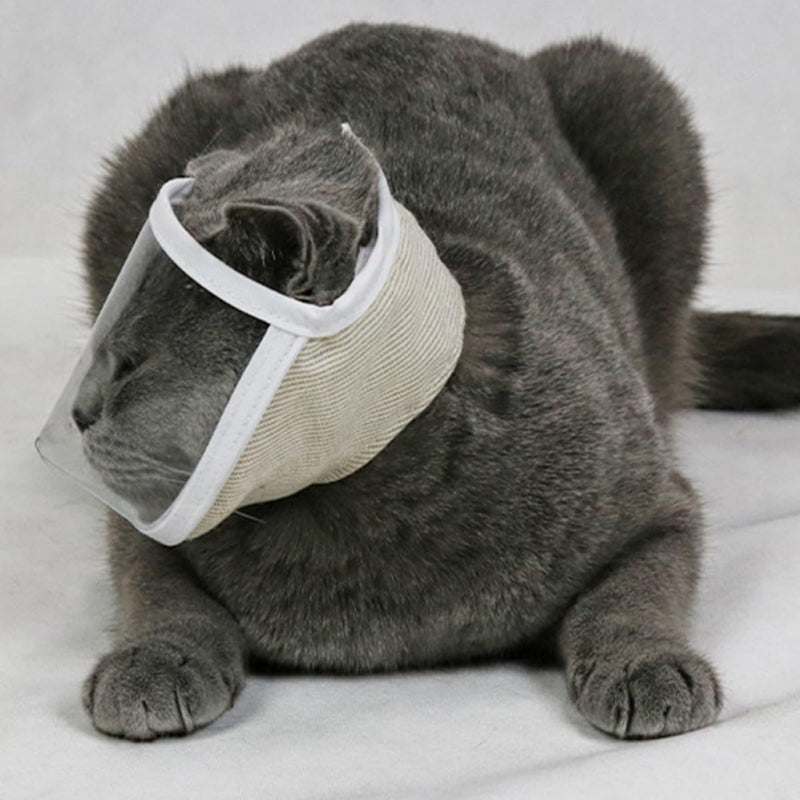 Garneck 2-Pack Portable Cat Muzzles Made of Breathable Polyester, Washable, Practical Grooming Muzzle for Cats and Kittens for Home Use and Injections