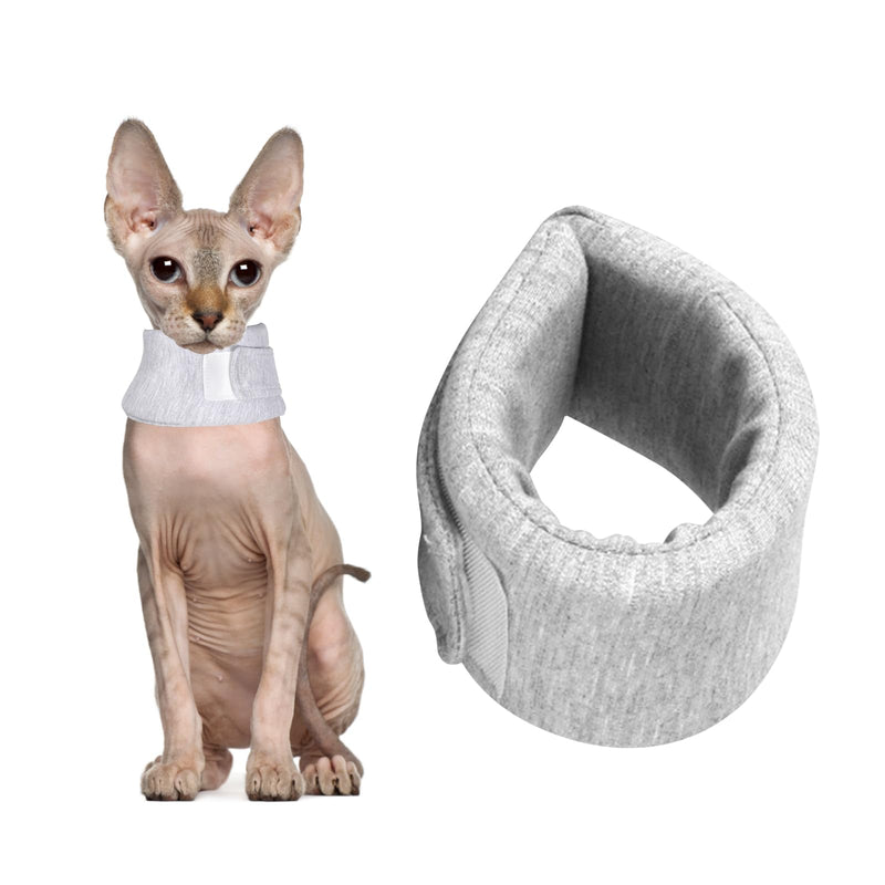 Cat Neck Brace, Breathable & Adjustable Cone Collar After Surgery Recovery Anti-Scratch Anti-Lick Protection, Cat Cone Collar for Small Medium Dogs Puppies Kittens (Grey, S) Grey