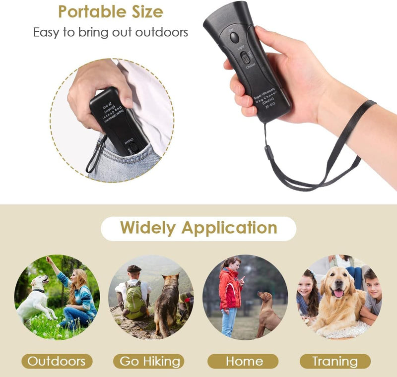 BarxBuddy Anti Bark Dog Training Antibarking Device Ultrasonic to Stop Dog Barking with Dual LED Light and Strap, Safe for Pets Indoors and Outdoors