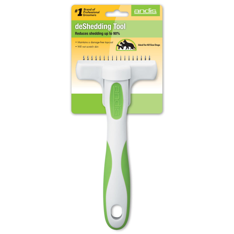 Andis Deshedding Tool - Dog Deshedding Brush - Effectively Removes Undercoat - Deshedding Brush for Dogs & Cats - Helps Strip Coat to Reduce Shedding - Rubber Grip Handle