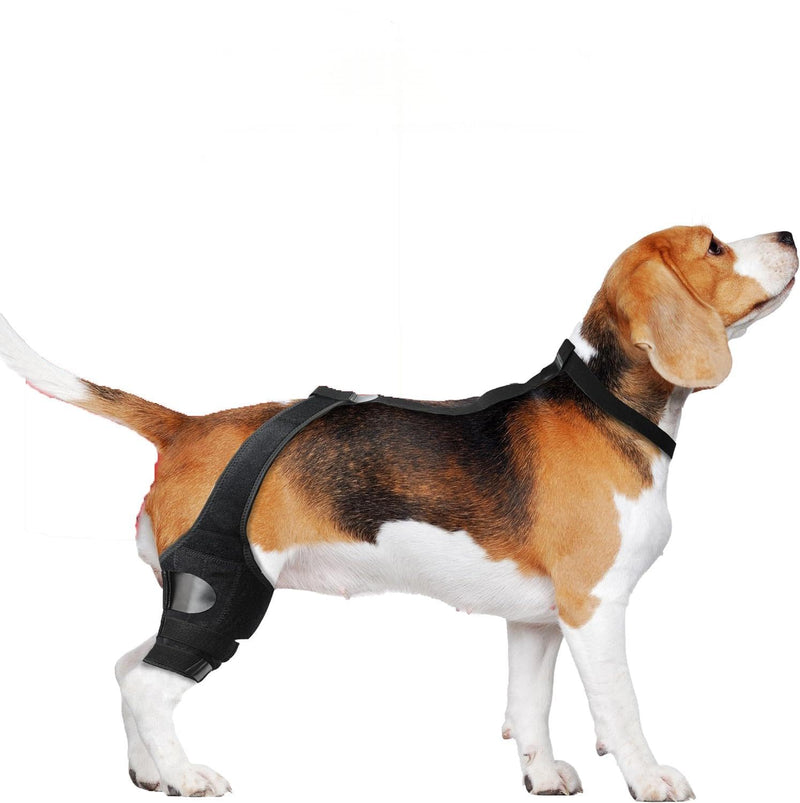 Dog Knee Brace for Hind Leg Support, ACL Recovery & Joint Pain Relief, Adjustable Compression Sleeve with Harness，Universal for Both Left and Right Legs (XS) XS