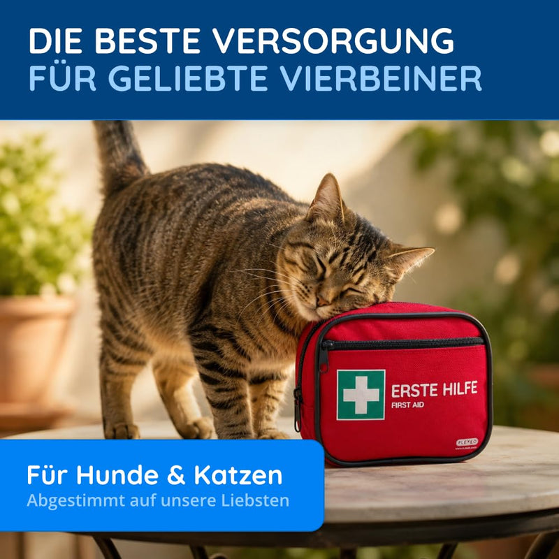 Dog and Cat First Aid Kit 24 Pieces with Emergency First Aid Guide, Travel Pharmacy Dog, Dog and Cat Health Products First Aid Kit for Dogs and Cats