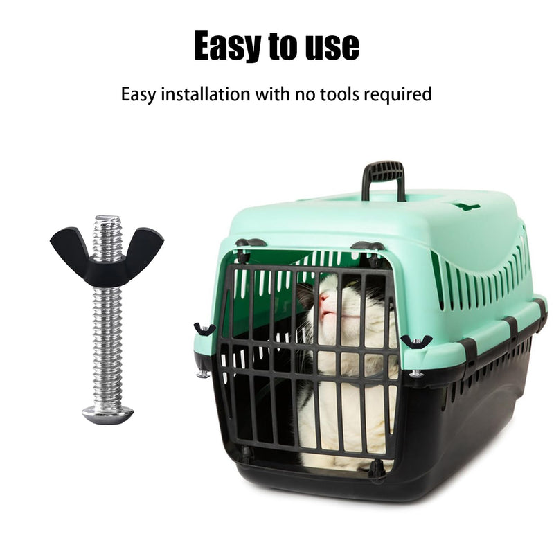 12 Pcs M6 Pet Carrier Fasteners, Stainless Steel Replacement Bolts for Plastic Pet Carrier Dog Kennel Hardware Kit Cat Cage Carrier Parts - PawsPlanet Australia
