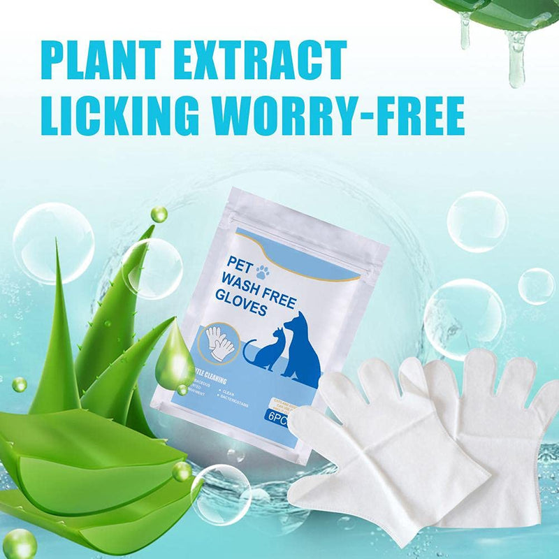 Pet No Washing Glove，Gloves For Pet Grooming，Bathing And Grooming，Pet Cleaning Supplies For Dogs And Cats