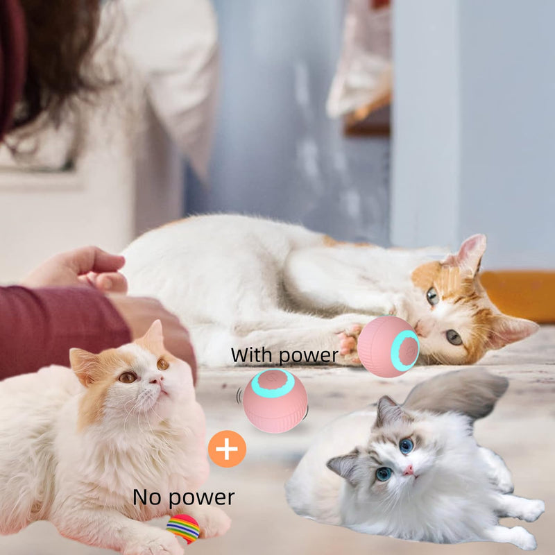 cat Toy Two-Piece Set-Wloom Power Ball 2.0 -Red Rainbow Cat Toy Balls Soft Interactive Indoor Kittens Favorite Toys .Small Dogs Toy Balls Activity Chase Quiet Play Sponge Ball - PawsPlanet Australia