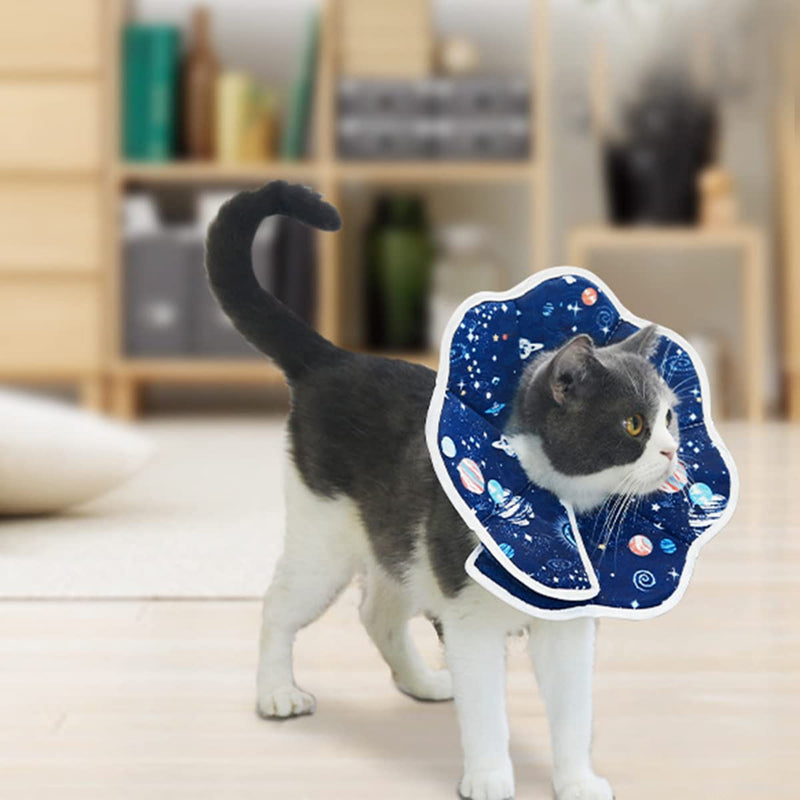 Avaner Cat Recovery Collar, Cat Cone Collar for After Surgery, Pet Protective Collar Adjustable or Small Medium Large Cats blue L - PawsPlanet Australia