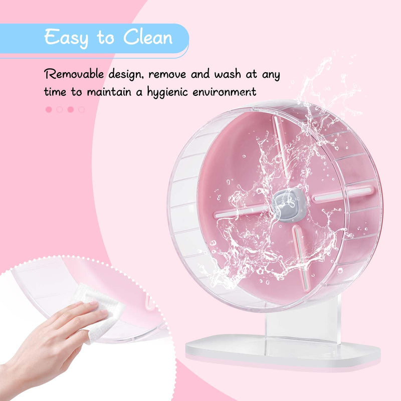 Hamster Wheel, Silent Hamster Wheel, 7.5 inch Durable Mice Running Wheel Height Adjustable, Quiet Hamster Wheel Hamster Toys for Hamsters, Gerbil, Hedgehog, and Other Small Pets - PawsPlanet Australia