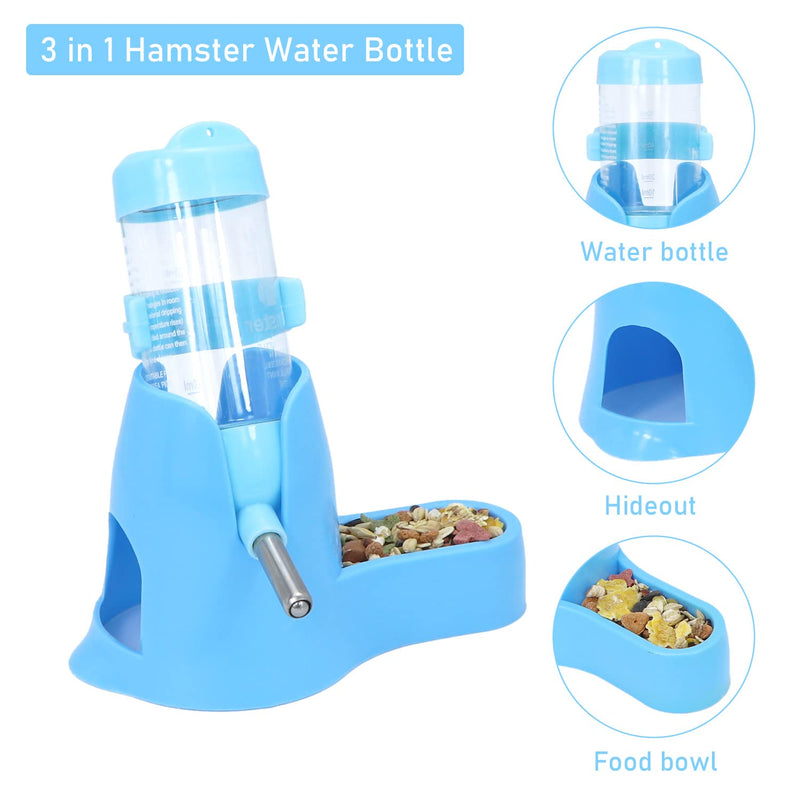 3 in 1 Hamster Water Bottle + Flying Saucer Exercise Wheel for Dwarf Hamster Mouse Rat Hedgehog - PawsPlanet Australia