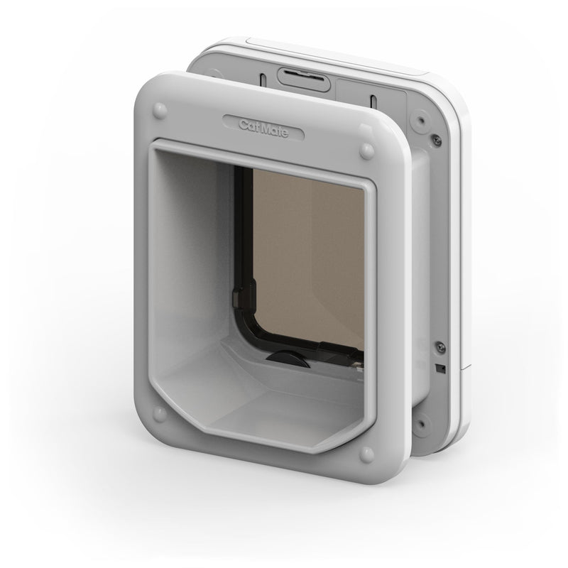 Cat Mate Microchip Activated Cat Flap Bundle, Includes Pet Door (360) & Elite Wall Liner (308) - Microchip Entry Control of up to 30 Cats or Small Dogs, Single/Multiple Glazing, UPVC, Walls & Wood - PawsPlanet Australia