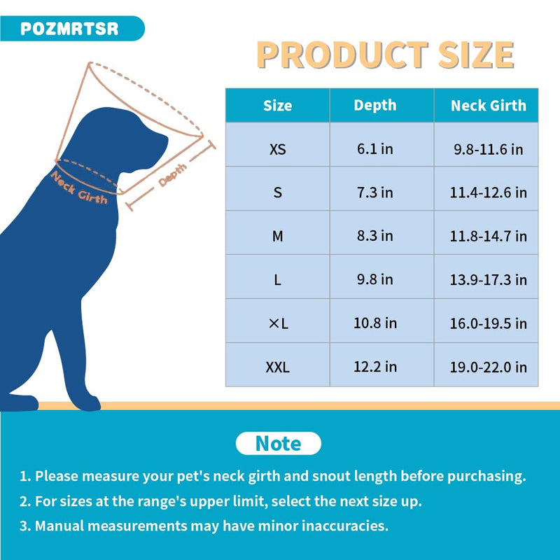 Dog Cone Collar, Pet Cone for Dogs to Stop Licking, Comfy Dog Cones for Large Medium Small Dogs, Soft Cones for Dogs After Surgery, Cone of Shame for Dogs Head Neck Elizabethan Collar (Black, ML) Black ML(14.8"-17.0") - PawsPlanet Australia