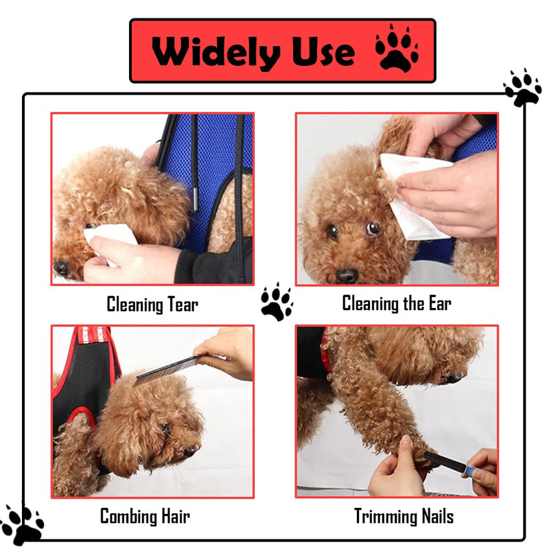 10 In 1 Dog Grooming Hammock with Comb & Nail Clippers Dog Clipping Harness Holder Durable Dog Nail Trimming Hammock for Nail Clipping and Bath Grooming(L/M/S) (L) L - PawsPlanet Australia