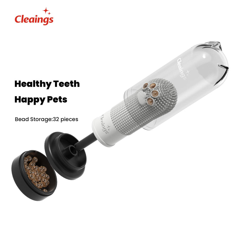 Pet Finger Toothbrush with Flavor Burst Beads, 360° Silicone Toothbrush Kit for Dogs & Cats, Deep Teeth Cleaning - 6 Pcs Mix Flavor