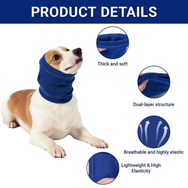 Earmuffs for Dogs, Noise Protection, Soft Dog Protective Cover, S, Blue, Head Circumference 25-41 cm, Soothing, Warming and Lightweight for Small Dogs