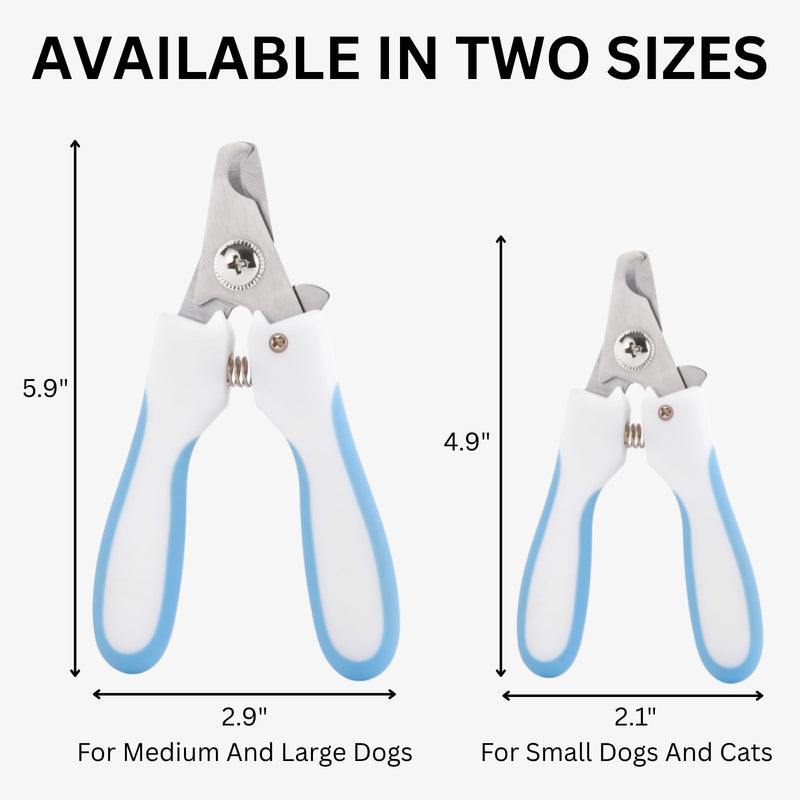 AIXINPET Dog & Cat Nail Clippers and Trimmers - with Free Nail File, Protective Guard to Avoid Over Cutting, Extra Sharp Blade - Suitable for Small to Large Dogs, Puppies, Birds and Rabbits (Large) - PawsPlanet Australia