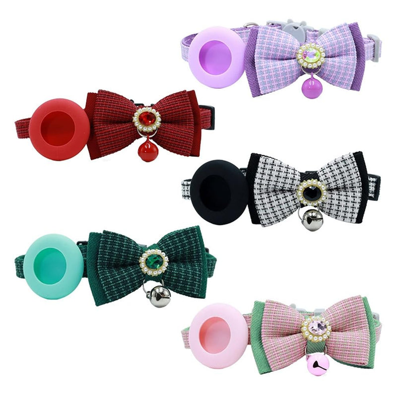 ETOPARS Pet Butterfly Collar, Butterfly Collar for Pets, Beaded Collar with Diamonds, Cat Collar with Detachable Bells, Purple-1