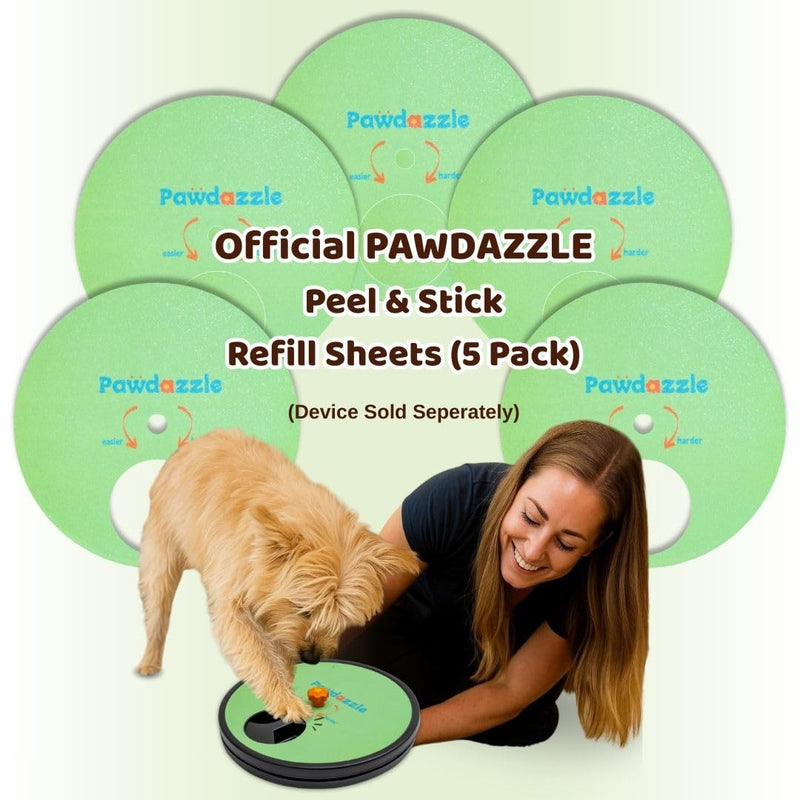 Pawdazzle Refill Pack – 5 Replacement Sandpaper Sheets for Dog Nail Scratch Board – Stick-On Dog Nail File Refills for Safe at-Home Grooming - PawsPlanet Australia