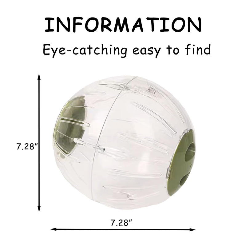 Large Hamster Wheel Sport Running Ball Hamster Toys for Hamsters Guinea Pig Mice Ferret Small Pet 7.3” x 7.3” x 7.3” Green - PawsPlanet Australia