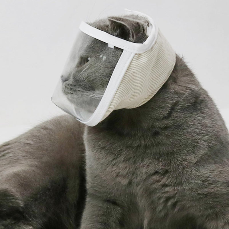 Veemoon Breathable Polyester and Transparent Cat Muzzle Practical Protection for Kittens and Cats during Beauty and Injection Applications