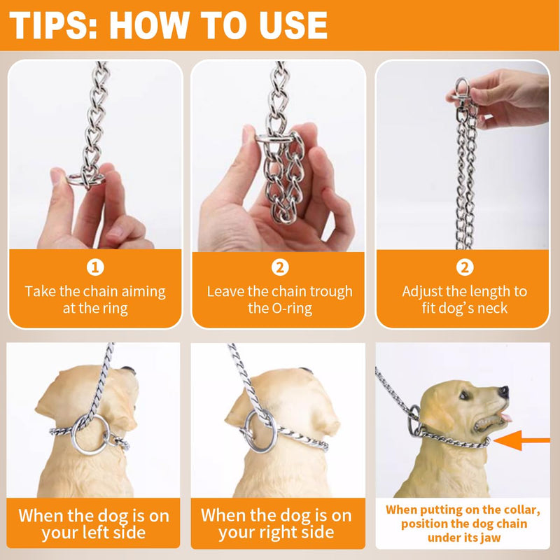 Dragon Bone Training Collar - Anti-Pull No-Choke Adjustable Slip, Durable Dog Collar for Walking, Running, and Pet Leash Training, Medium Dogs,(Medium?20in x 3mm(Neck max 18in)) Medium?20in x 3mm(neck max 18in) - PawsPlanet Australia