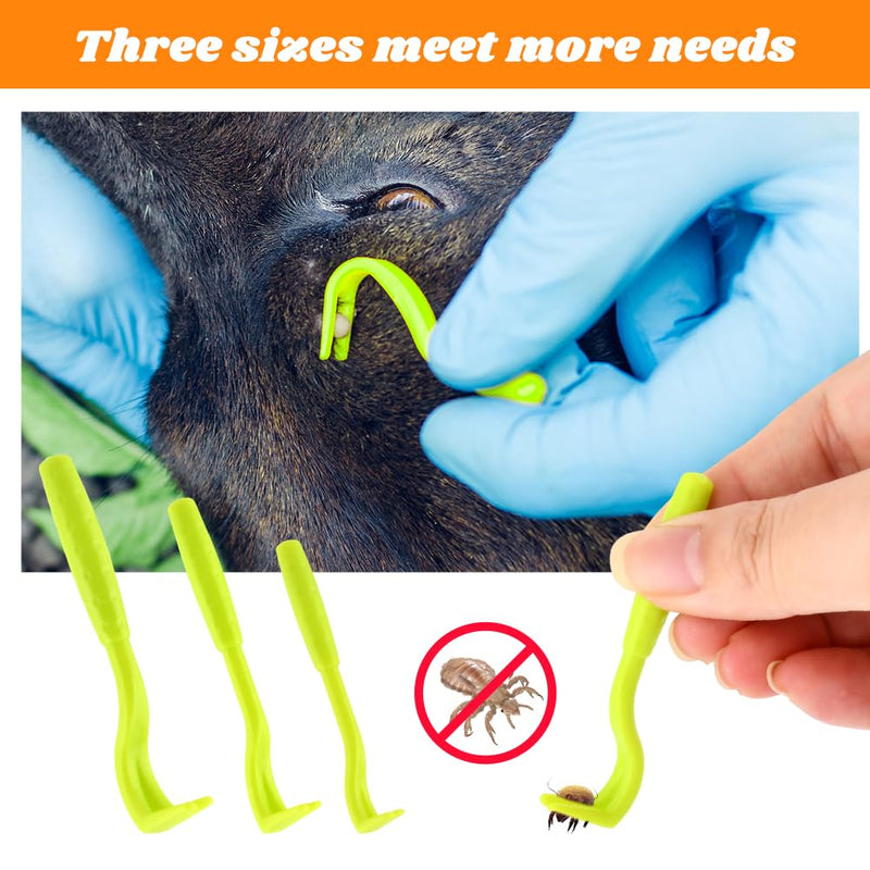 Tick Remover Tool Kit,Tick Tweezers Remover Tool Kit for Dogs Cats Pets,2Pcs Stainless Steel Ticks Tweezers+1 Removal Tick Key,4 Pack Quick & Safe Ticks Removal Tools,Easy to Use Silver