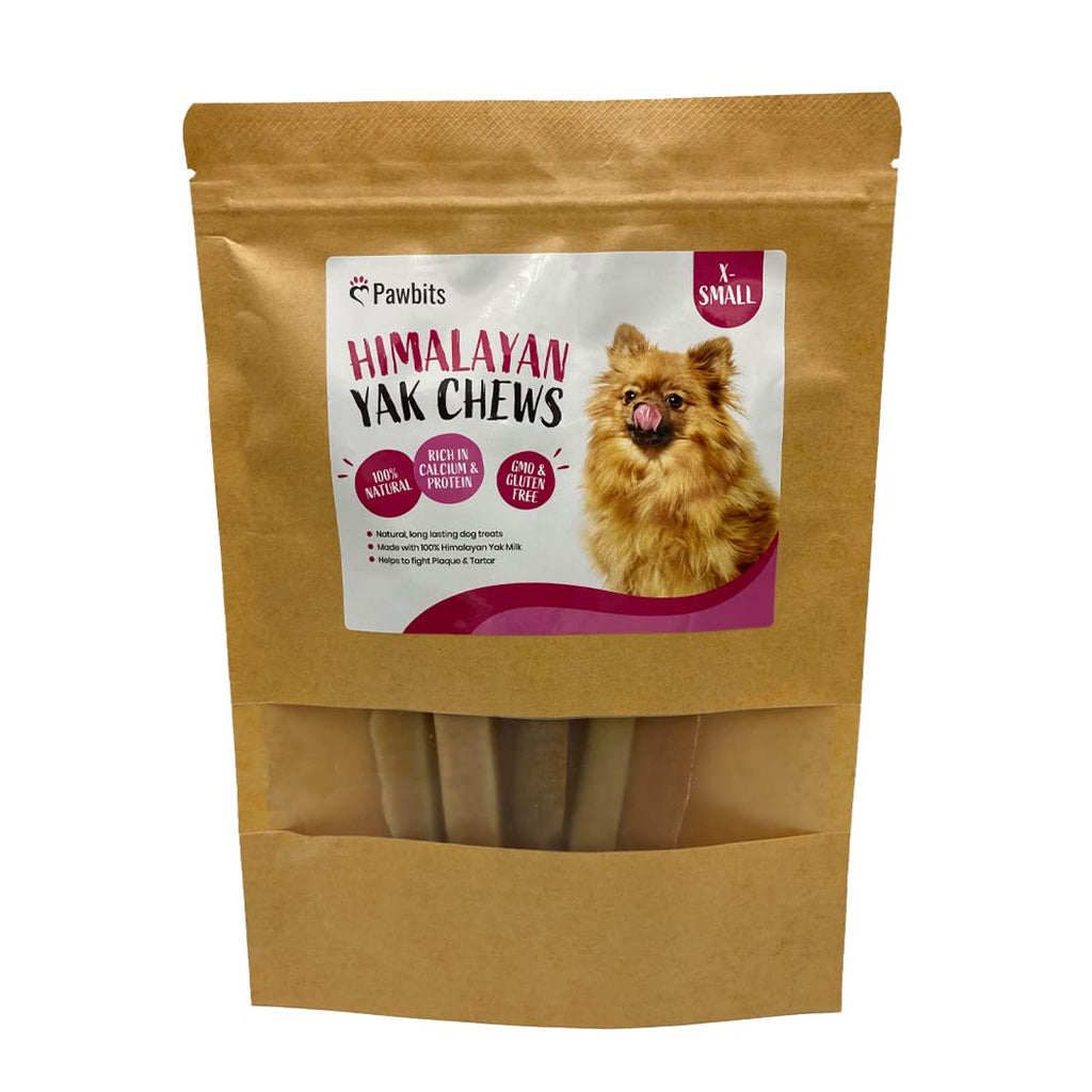 Pawbits Himalayan Yak Chews in 5 Pack 110g - Long-lasting, Natural Yak Milk Cheese Bones for Dogs - Protein & Calcium Dental Stick for Puppy & Senior Oral Hygiene - PawsPlanet Australia