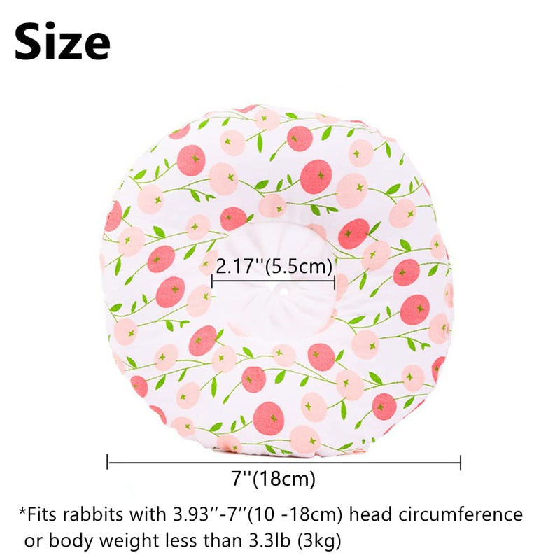 Adjustable Rabbit Protection Cone Collar,Soft Pet Recovery Collar for Rabbits/Chinchilla/Guinea Pigs/Kittens After Surgery Wound Healing,Elizabeth Neck E-Collar for Small Animals (XS, Pink Cherry) XS - PawsPlanet Australia