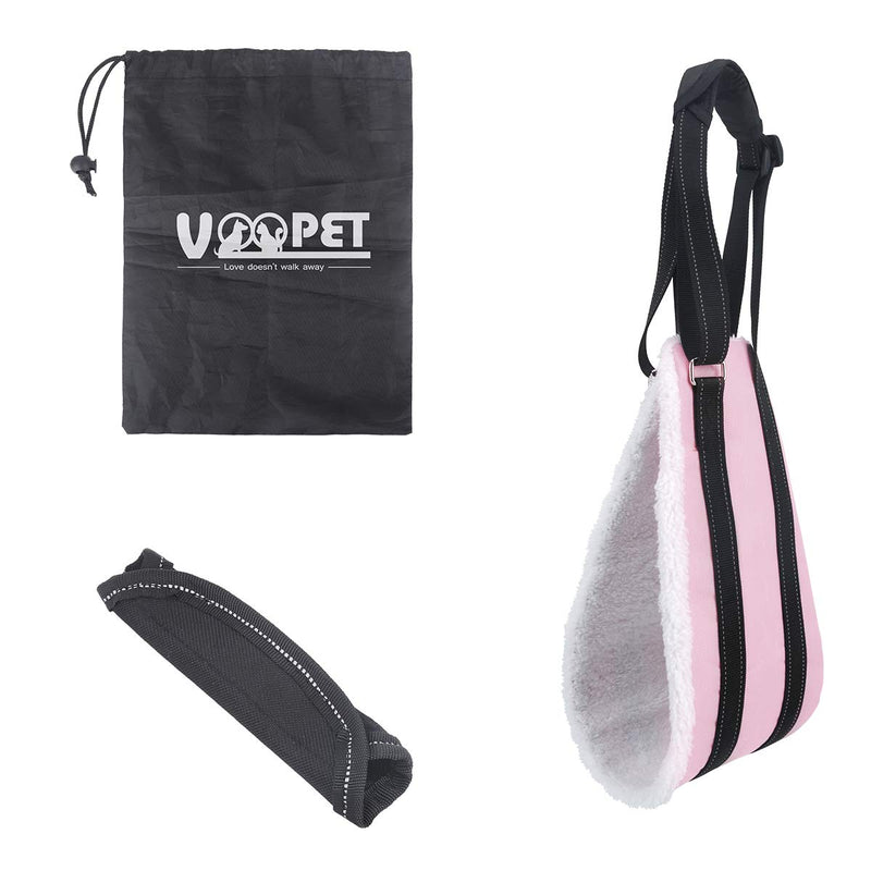VOOPET Dog Sling, Portable Hip Support Harness Assist Lift Dogs Rear for Canine Aid - Pet Lift Harness for Small, Medium & Large Dogs Hind Leg Support Rehabilitation Pink - PawsPlanet Australia