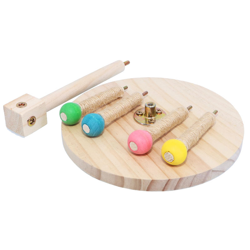 Bird Stand Perch, Portable Tabletop Bird Perch,Interactive Spin Training Bird Toys for Small Medium Parrots Parakeets Conures Lovebirds or Cockatiels - PawsPlanet Australia