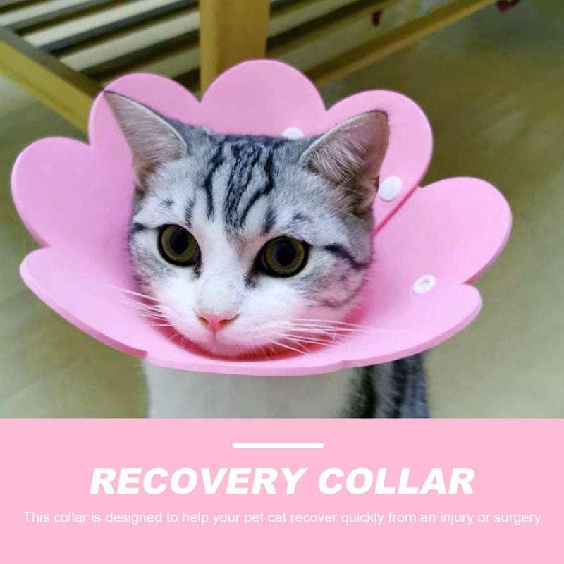 STOBAZA 3-Piece Pet Protective Collar for Cats, Made of EVA with Sunflower Shape, Lightweight Neck Protection Against Scratches and Postoperative Licking Protection for Cats After Surgery
