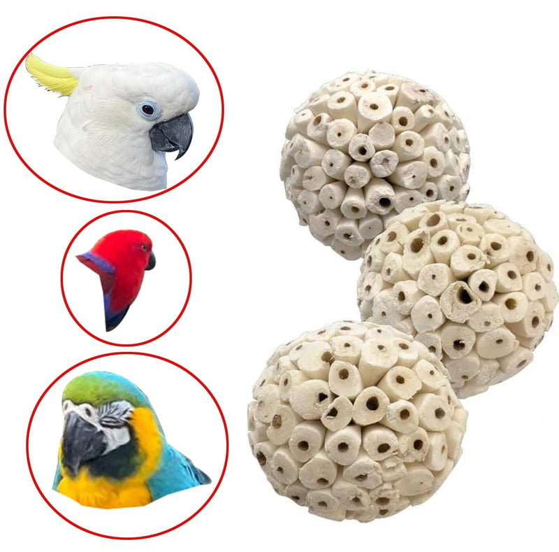 12 Pack big size 2.5" Sola Ataa Bird Toy Interactive and Durable Play Ball Toy for Parrots Cockatiels Pet Birds