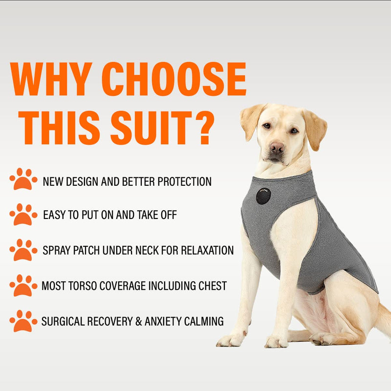 NeoAlly Upgraded Dog Surgical Recovery Suit Cone Alternative Onesie Post Surgery Wear Protects Abdominal Wounds and Skin Anti Licking, Aids Hot Spots, and Provides Anti Anxiety Relief - M Medium