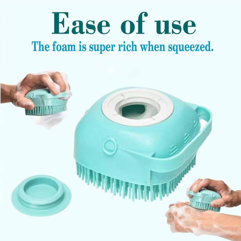 Pets Bath Brush | Scrubber for Bath | Dog Shampoo Brush | Dog Washing/Shower Brush, Suitable for Short/Long Haired Dogs, (pink) (Blue) Blue - PawsPlanet Australia