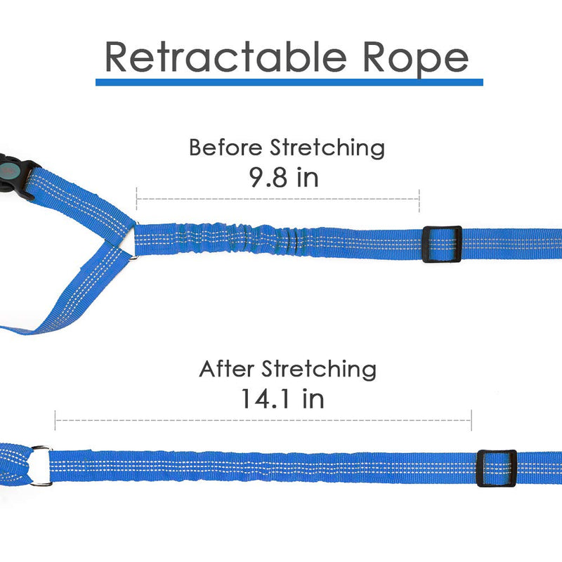 Dog Seat Belt, 2019 New Adjustable Dog Seat Belt Harness, Dog Vehicle Seat Belt, Car Headrest Restraint Pet Leash for Driving/Travel/Daily Use（Blue） Blue - PawsPlanet Australia
