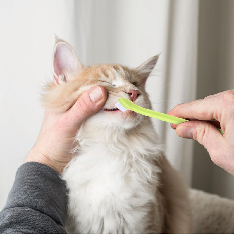 Pack of 8 Dog Toothbrush, Small Dog Pet Toothbrush, Soft Cat Toothbrush, Mini Toothbrush, Deep Cleaning Set, Portable, Travel-Friendly and Easy to Use for Puppies