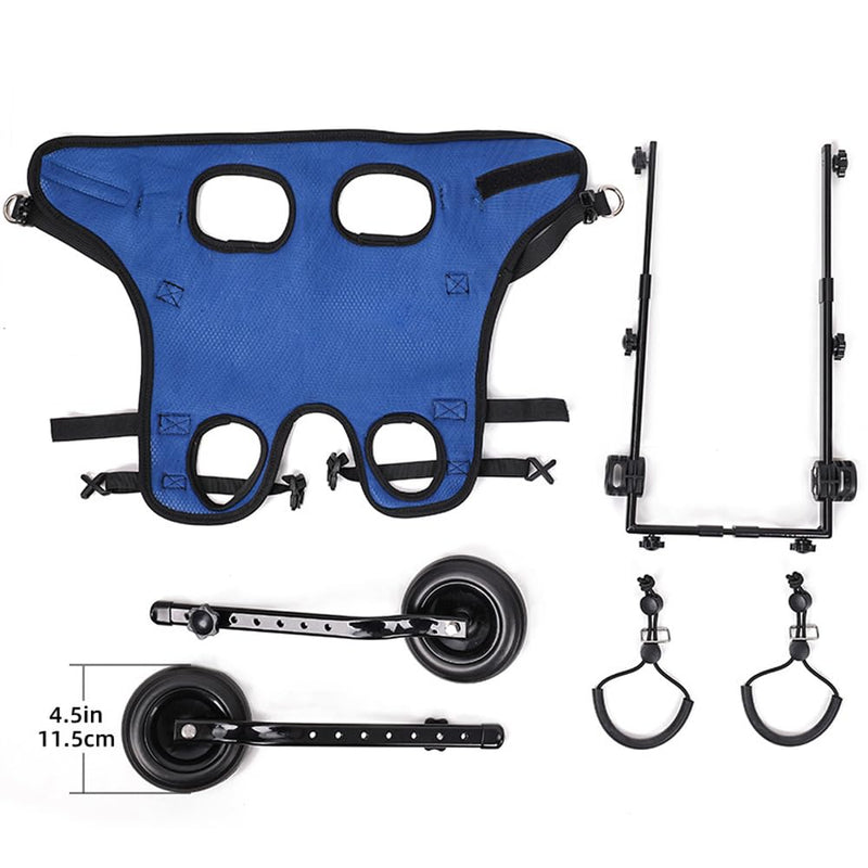 Dog Wheelchair, Adjustable Pets Cart Wheelchair for Back Legs,Dog Leg Brace and Hip Support, Assist Small Pets with Paralyzed Hind Limbs to Recover Their Mobility, Size M