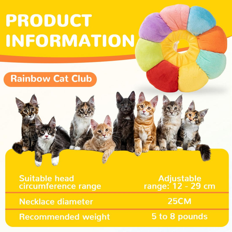 Cat Collar, Adjustable Collar, Lick Protection Cat for Cats and Small Dogs After Surgery, Color Soft Sunflower for Cat Recovery, Size M