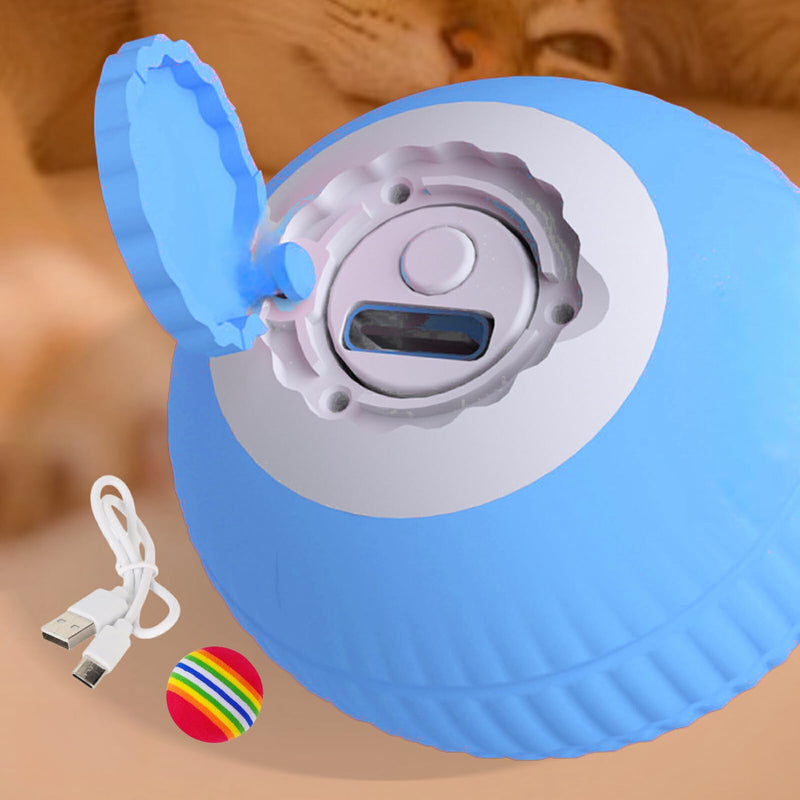 cat Toy Two-Piece Set-Wloom Power Ball 2.0 -Red Rainbow Cat Toy Balls Soft Interactive Indoor Kittens Favorite Toys .Small Dogs Toy Balls Activity Chase Quiet Play Sponge Ball（Blue） - PawsPlanet Australia