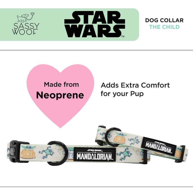 Sassy Woof Dog Collar Star Wars™ The Child - L, Adjustable, Durable, Comfortable and Stylish Pet Accessories for Small Dogs Large