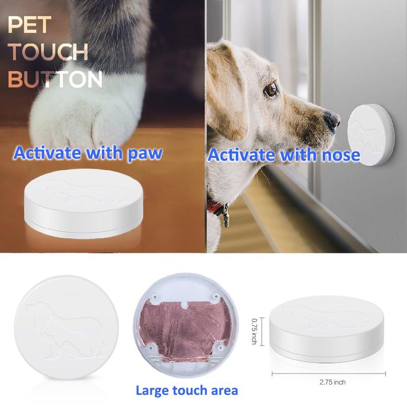 WiFi Dog Door Bell for Potty Training to Go Outside, Smart Doggie Door Bell for Dog, Wireless Doggy Doorbell with Phone App(Two Button One WiFi Receiver) Two Button One Wifi Receiver - PawsPlanet Australia