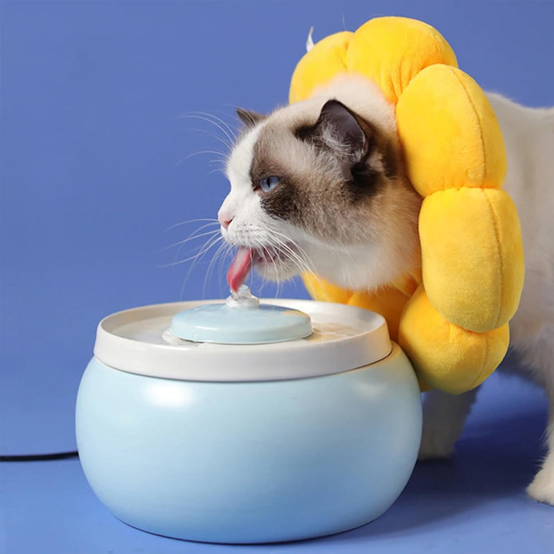 Cat Collar, Cat Collar, Elizabethan Collar for Cats, Soft Adjustable Collar for Pet Recovery, Protection from Licking and Scratching After Surgery (Yellow, M) yellow