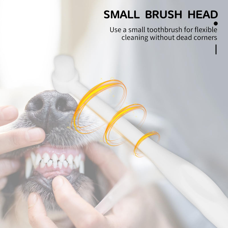3Pcs Cat Toothbrush Kitten Dog Nano Toothbrush with Ultra Soft Bristles, Puppy Pet Dental Care Oral Hygiene Tooth Brush for Sensitive Pet Teeth Gums