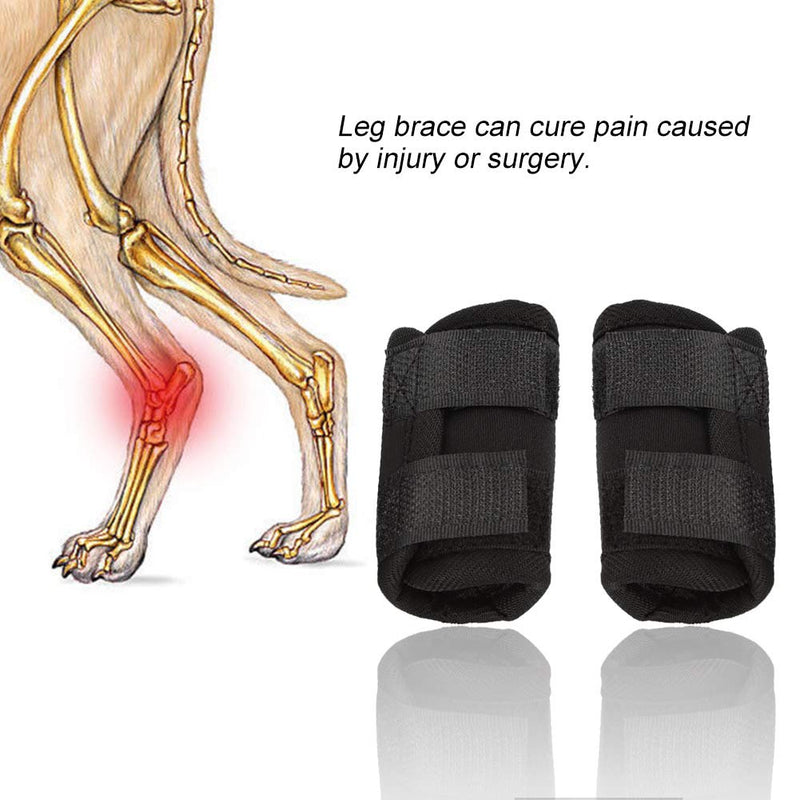 Dog Front Leg Braces, Stabilize Dog Front Leg Wrist Carpal Dog Canine Front Leg Brace Dog Front Leg Compression Braces Dog Leg Brace for Dogs with Injuries(Black, S, 12) black, S, 12 - PawsPlanet Australia