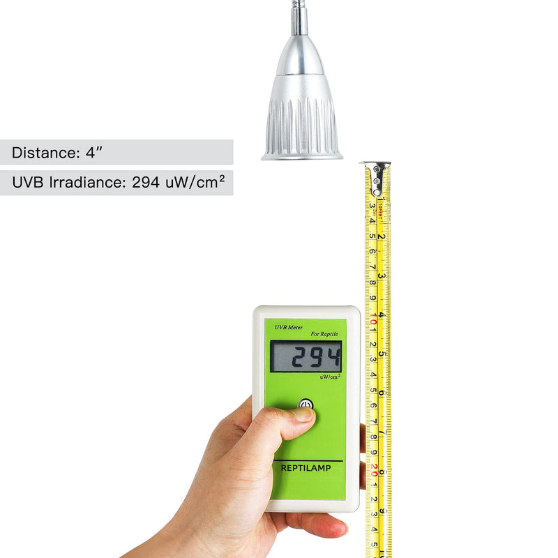 REPTILAMP UVA UVB Reptile Light with Timer, LED UV Lamp Replacement for 26 Watts UVB5.0 UVB10.0 CFL Bulb Silver - PawsPlanet Australia