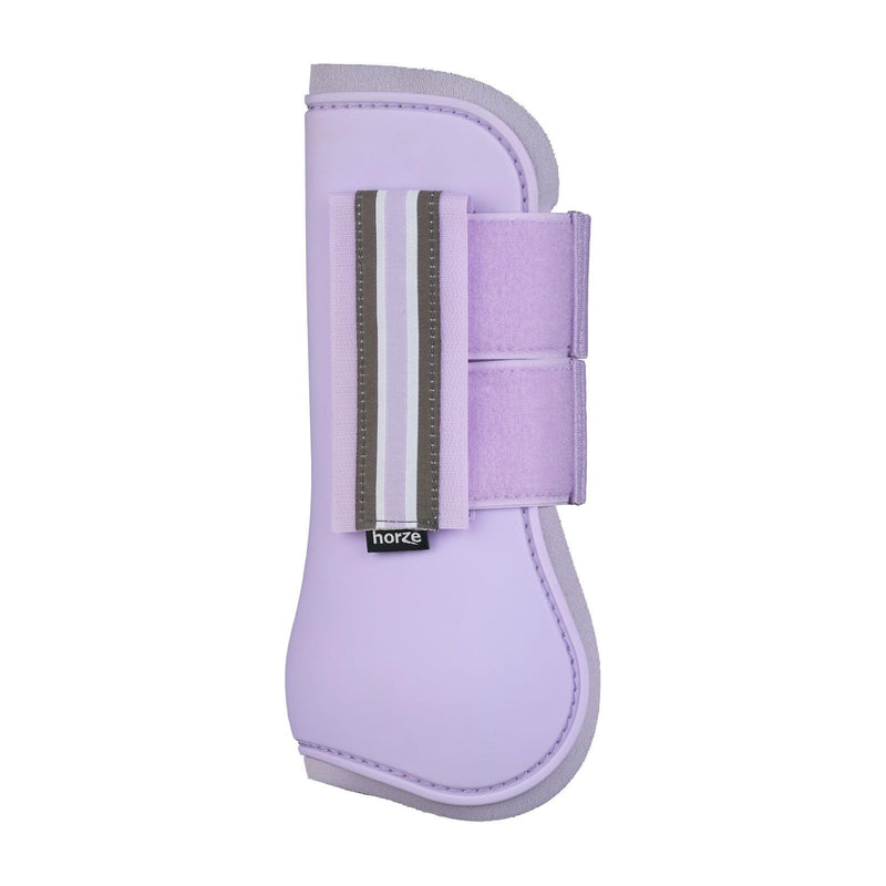 HORZE Adepto Open Front Tendon Boots | Durable Shell with Neoprene Lining - Languid Lavender Purple - Horse - PawsPlanet Australia