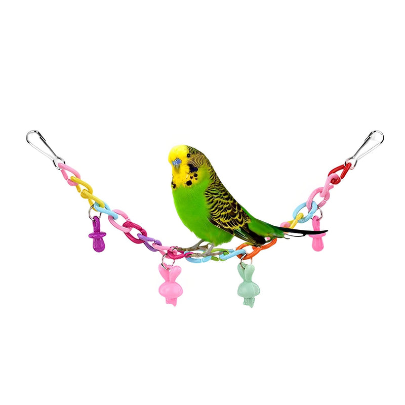 Bird Toys Parakeet Cage Accessories: 11pcs Bird Toy Swing Set for Bird Cage - Colorful Natural Toys Suitable for Parrot Cockatiel Budgie Conure Mynah Lovebird - PawsPlanet Australia