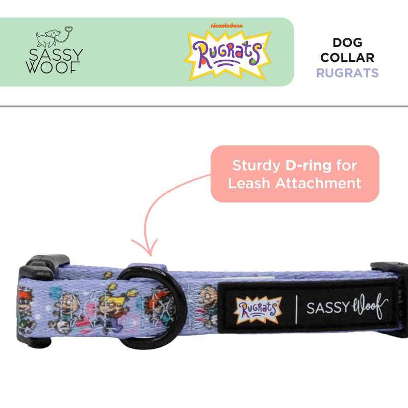 Sassy Woof Dog Collar Nickelodeon Rugrats™ - L, Adjustable, Durable, Comfortable and Stylish Pet Accessories for Large Dogs - Officially Licensed